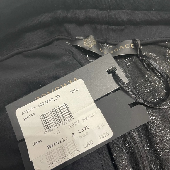 Versace Exotic Black/Silver Authentic Pants 3XL - Picture 5 of 7